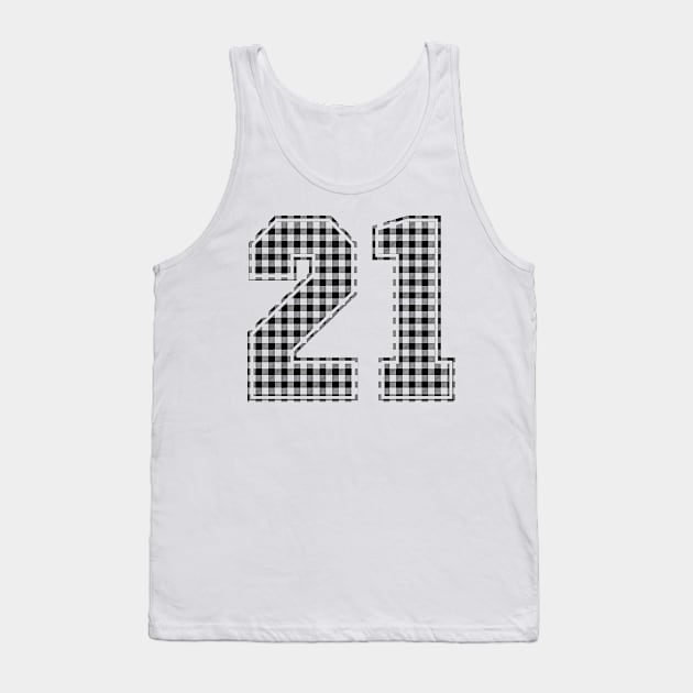 Plaid Number - 21 - Dark Tank Top by tavare